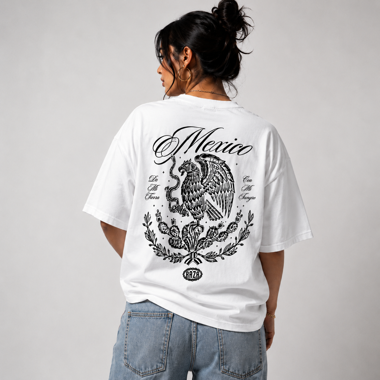 De Mi Tierra Tee- White