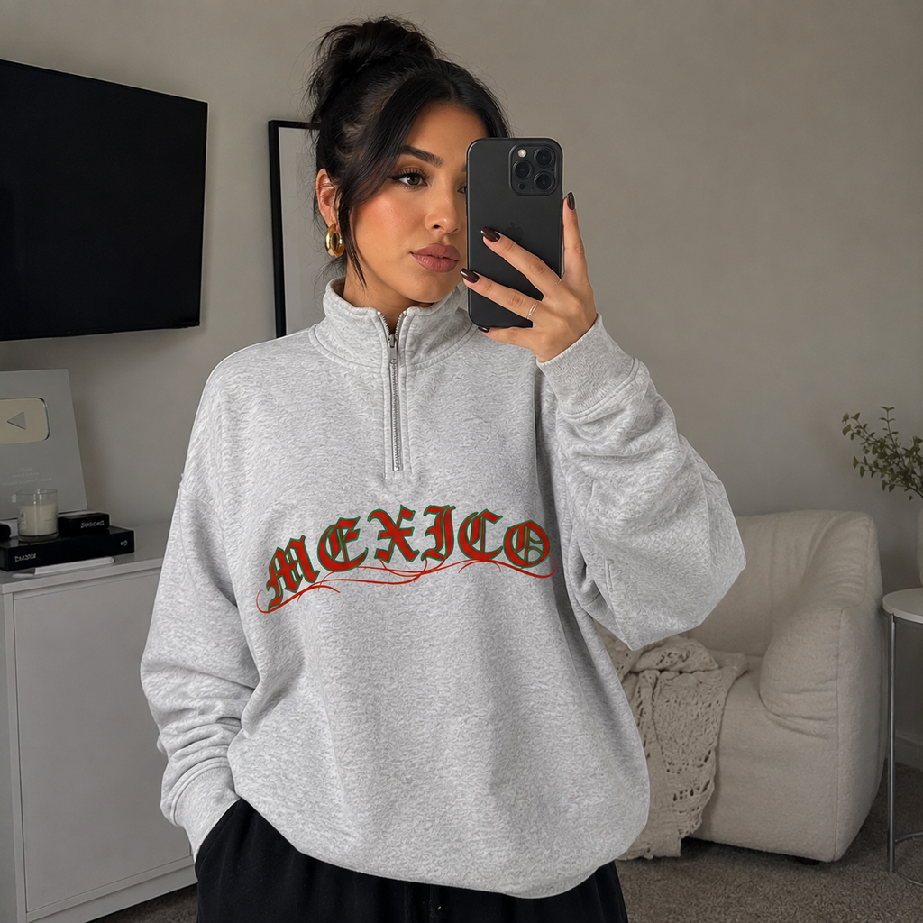 Mexico Quarter Zip (Heather Grey)