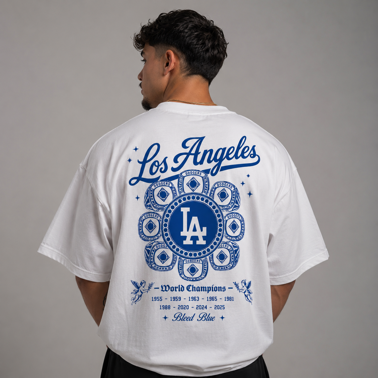 Bleed Blue Tee (White)